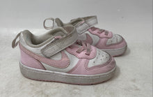 Load image into Gallery viewer, Nike Kids Court Borough Low DV5458-105 White &amp; Pink Sneakers Shoes Size 7C
