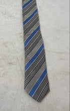 Load image into Gallery viewer, Hugo Boss Mens Multicolor Striped Silk Keeper Loop Adjustable Pointed Tie
