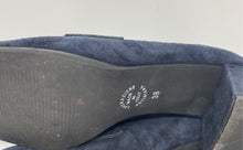 Load image into Gallery viewer, 275 Central Womens Blue Square Toe Slip-On Block Heel Loafer Shoes Size EUR 38
