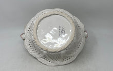 Load image into Gallery viewer, White Floral Engraved Ceramic Home Decorative Top Handle Centerpiece Basket

