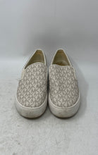 Load image into Gallery viewer, Michael Kors Womens Beige And White Signature Print Sneaker Shoes Size 7.5M
