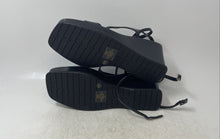 Load image into Gallery viewer, Vince Camuto Womens Fetemee Black Leather Platform Strappy Sandals Size 8.5

