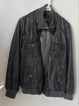 Load image into Gallery viewer, Dollhouse Groovy Mens Black Long Sleeve Full-Zip Bomber Jacket Size 2X
