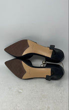 Load image into Gallery viewer, Annik Womens Black Leather Slip-On Pointed Toe D'Orsay Heels Size EUR 39
