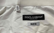 Load image into Gallery viewer, Authentic Dolce &amp; Gabbana Mens White Martini Long Sleeve Dress Shirt Size 16.5
