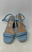 Load image into Gallery viewer, Steve Madden Womens Tiera Light Blue Block Heel Platform Sandals Size 8.5M
