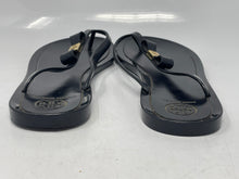 Load image into Gallery viewer, Authentic Tory Burch Womens Black Plastic Flip-Flop Sandals No Size Length 11''
