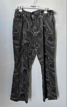 Load image into Gallery viewer, Jones New York Womens Gray Paisley Print Pockets Bell Bottom Ankle Pants Size 16
