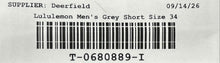 Load image into Gallery viewer, Lululemon Mens Gray Flat Front Slash Pockets Chino Shorts Size 34
