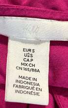 Load image into Gallery viewer, H&amp;M Womens Fuchsia Long Sleeve V-Neck Pullover Mini Wrap Dress Size Small

