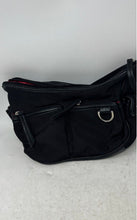 Load image into Gallery viewer, Tommy Hilfiger Womens Black Faux Leather Trim Two Outer Pocket Shoulder Handbag
