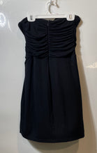 Load image into Gallery viewer, Express Womens Black Strapless Draped Sweetheart Neck Mini Dress Size Small
