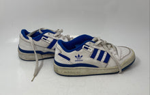 Load image into Gallery viewer, Adidas Womens Forum Low White Blue Round Toe Lace-Up Sneaker Shoes Size 5.5
