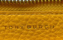 Load image into Gallery viewer, Authentic Tory Burch Womens Britten Yellow Zip-Around Wallet Stained Worm
