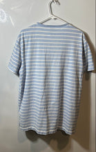 Load image into Gallery viewer, Hugo Boss Mens Blue White Striped Print Short Sleeve T-Shirt Size XXL INT
