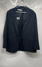 Load image into Gallery viewer, Zara Womens Black Pockets Notch Lapel Single-Breasted Two-Button Blazer Size XL
