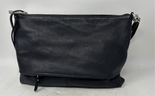 Load image into Gallery viewer, Sanctuary Womens Black Pebbled Leather Zipper Inner Pockets Shoulder Bag

