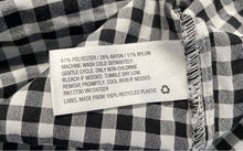 Load image into Gallery viewer, A New Day Womens White Black Gingham Long Sleeve Blouse Top Size Small
