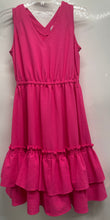 Load image into Gallery viewer, Calvin Klein Womens Fuchsia Sleeveless Ruffle Hem Fit &amp; Flare Dress Size 6
