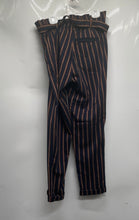 Load image into Gallery viewer, Zara Womens Multicolor Striped Print High Waisted Paperback Ankle Pants Size S
