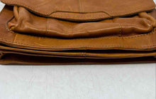 Load image into Gallery viewer, Spikes &amp; Sparrow Womens Brown Leather Adjustable Strap Zip Pockets Crossbody Bag
