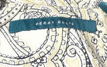 Load image into Gallery viewer, Perry Ellis Mens Multicolor Paisley Cotton Short Sleeve Button-Up Shirt Size M
