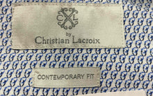 Load image into Gallery viewer, Christian Lacroix Mens Blue Cotton Long Sleeve Collared Dress Shirt Size Medium
