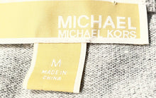 Load image into Gallery viewer, Michael Kors Womens Gray Short Sleeve Round Neck Blouse Top Size Medium
