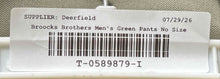 Load image into Gallery viewer, Brooks Brothers Mens Green Wool Pleated Front Slash Pockets Dress Pants No Size
