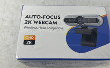 Load image into Gallery viewer, Auto Focus 2K Windows Hello Compatible With Wide-Angle View Webcam
