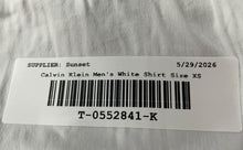 Load image into Gallery viewer, Calvin Klein Mens White Long Sleeve Stretch Slim Fit Button-Up Shirt Size XS

