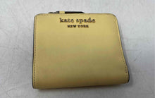 Load image into Gallery viewer, Kate Spade New York Womens Yellow Leather Card Holder Small Bi-Fold Wallet
