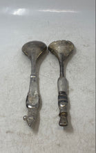 Load image into Gallery viewer, Wallace Silversmiths Silverplate Santa &amp; Snowman Handle Salad Server 2 Pcs Set
