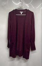 Load image into Gallery viewer, Nine West Womens Burgundy Long Sleeve Open Front Sweater Size Medium

