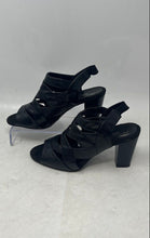 Load image into Gallery viewer, Aerosoles Heelrest Womens Black Block Heel Slingback Sandals Size 7M
