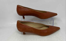 Load image into Gallery viewer, M. Gemi Womens Brown Leather Pointed Toe Kitten Pump Heels Size EUR 37
