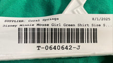 Load image into Gallery viewer, Disney Girls Green Minnie Mouse Lucky Girl Graphic T-Shirt Size S 6/6X
