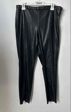 Load image into Gallery viewer, Zara Womens Black Faux Leather Flat Front Side Zipper Trouser Pants Size XXL
