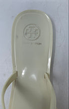 Load image into Gallery viewer, Authentic Tory Burch Womens Ivory Slip-On Flat Thong Sandals Size 9M Stained

