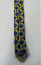 Load image into Gallery viewer, Massimo Ferre Uomo Mens Multicolor Geometric Silk Keeper Loop Designer Tie
