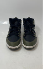 Load image into Gallery viewer, Nike Kids Air Jordan 1 Mid Black Green Mid Top Lace-Up Sneaker Shoes Size 3Y
