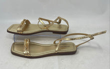 Load image into Gallery viewer, Michael Kors Womens Lena Yellow Gold Tone Open Toe Strappy Sandals Size 8.5M
