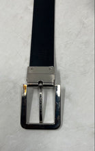 Load image into Gallery viewer, Calvin Klein Mens Black Beige Signature Print Leather Dress Belt Size S
