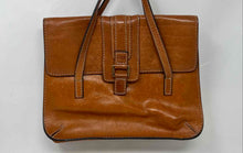 Load image into Gallery viewer, Fossil Womens Brown Leather Double Handle Travel Shoulder Tote Bag
