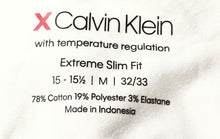 Load image into Gallery viewer, Calvin Klein Mens White Long Sleeve Extreme Slim Fit Dress Shirt Size Medium
