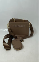 Load image into Gallery viewer, Steve Madden Womens Bevelyn Brown Leather Convertible Crossbody Handbag w/Wallet
