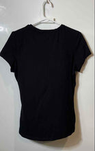 Load image into Gallery viewer, Guess Womens Black Short Sleeve Crew Neck Regular Fit Sequin T-Shirt Size XL
