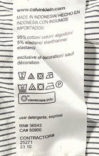 Load image into Gallery viewer, Calvin Klein Mens White Gray Striped Slim Fit Long Sleeve Button-Up Shirt Size L
