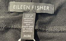 Load image into Gallery viewer, Eileen Fisher Womens Black Flat Front Straight Leg Pull-On Ankle Pants Size M
