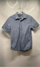 Load image into Gallery viewer, Michael Kors Mens Blue Printed Cotton Short Sleeve Slim Fit Button-Up Shirt Sz M
